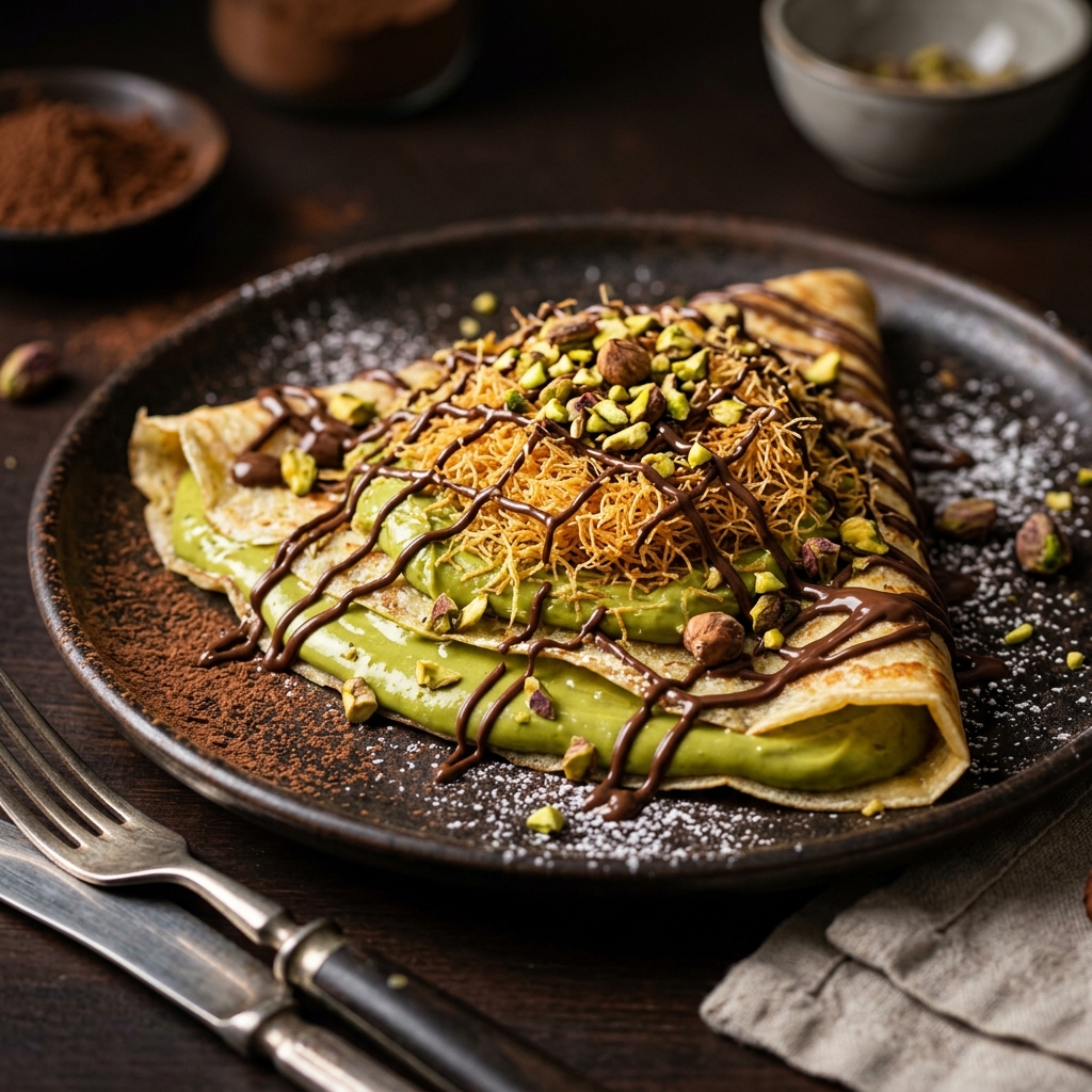 Munchotella Dubai Pistachio Crepe